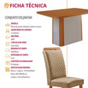Ver imagem 7 de Mesa de Jantar Olímpia 120cm Tampo MDF Laminado Canto Copo com 4 Cadeiras Lorena