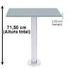 Mesa Beta Fixa Inox 71,50 Cm (alt) Disco Redondo Tampo Mdp Quadrado 60 Cm (larg) X 2,50 Cm (alt) - 6
