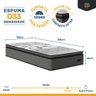 Cama Box Baú com Colchão de Espuma D33 Pillow Top Resistence + Auxiliar Unique Solteiro 88cm - 4