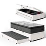 Cama Box Baú com Colchão de Espuma D33 Pillow Top Resistence + Auxiliar Unique Solteiro 88cm - 1