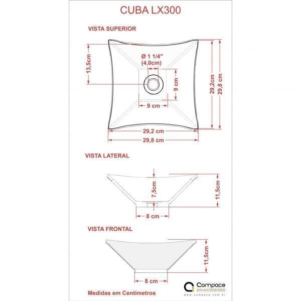 Kit Cuba L30 com Torneira Link 1062 Metal e Válvula Click 1 1/2" Compace - 6