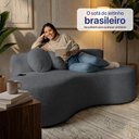 Ver imagem 7 de Sofá Veda 1,88m Xpand Tech Tecido Bouclê Cinza Escuro Cama Inbox