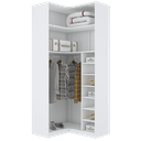 Ver imagem 1 de MÓDULO CLOSET CANTO A250XLX108XLY98 C/ NICHOS E CABIDEIRO M481.B MUNDI MOVEIS