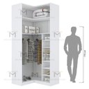 Ver imagem 5 de MÓDULO CLOSET CANTO A250XLX108XLY98 C/ NICHOS E CABIDEIRO M481.B MUNDI MOVEIS