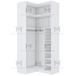 MÓDULO CLOSET CANTO A250XLX108XLY98 C/ NICHOS E CABIDEIRO M481.B MUNDI MOVEIS - 4