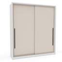 Ver imagem 2 de Guarda Roupa Roupeiro 2 Portas de Correr 2 Gavetas Valência Branco Creme Politorno Móveis