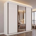 Ver imagem 2 de Guarda-Roupa Veneza 3 Portas 4 Gavetas Espelho MDF Valverde