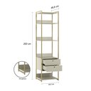 Ver imagem 5 de Conjunto de Módulos Guarda-roupa P/closet Industrial Olivar 1 Porta 4 Gavetas 108cm - Off White