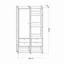 Ver imagem 6 de Conjunto de Módulos Guarda-roupa P/closet Industrial Olivar 1 Porta 4 Gavetas 108cm - Off White