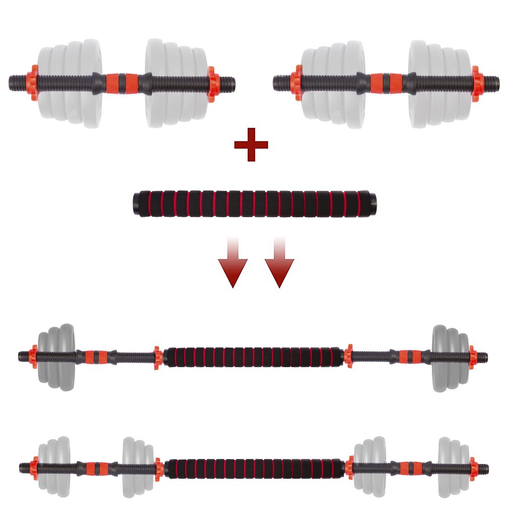 Barra Supino Halter com Rosca e Conector Kit 2 em 1 Yangfit - 2