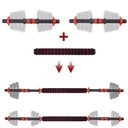 Ver imagem 2 de Barra Supino Halter com Rosca e Conector Kit 2 em 1 Yangfit