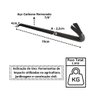 Pé de Cabra Alavanca Aço Carbono Nervurado Retira Prego 70cm - 2
