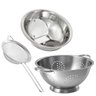 Kit Multiuso Escorredor de Arroz, Macarrão e Peneira Inox - 1
