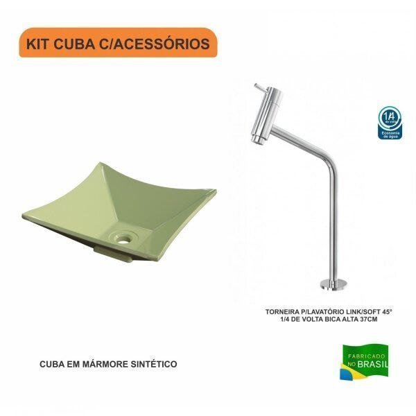 Kit Cuba L30 Torneira Link 1062 Metal 1/4 Volta Compace - 3
