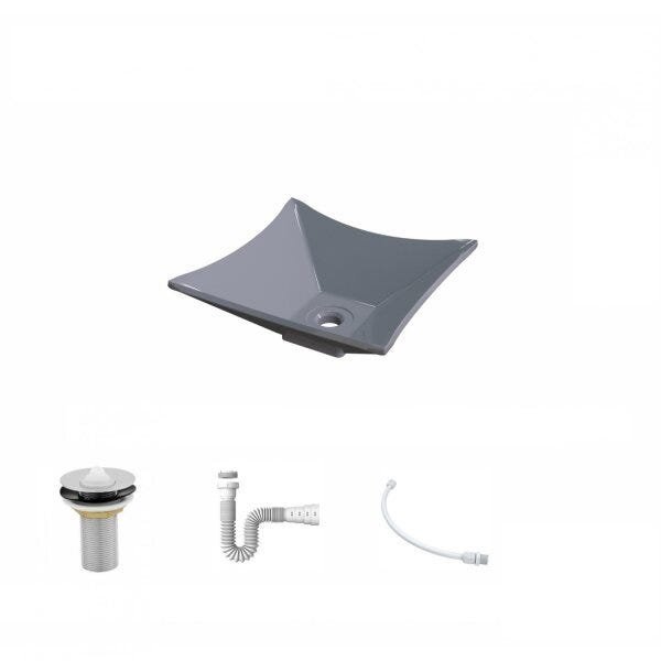 Kit Cuba L30 com Válvula 1" + Sifão PVC e Flexível - 2