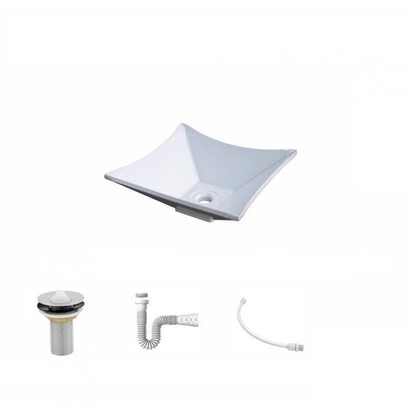 Kit Cuba L30 com Válvula 1" + Sifão PVC e Flexível - 2
