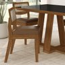 Conjunto Mesa Lins 4 Cadeiras Sextavada Freijó/pto/cori Caramelo - M.a Freijó/preto/corino - 4