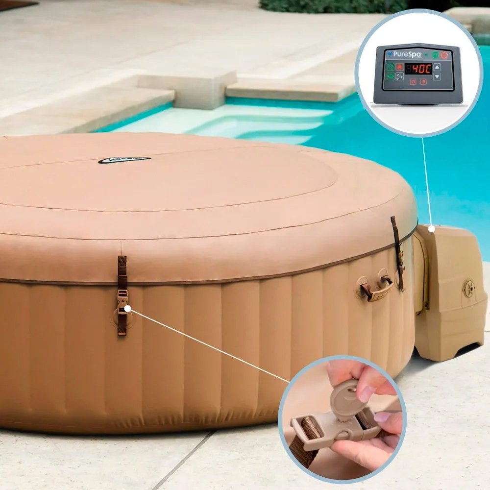 Banheira Ofurô Hidro Piscina Spa Inflável 795 Litros com Bomba Filtro Aquecedor e Bolhas Intex - 3