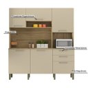 Ver imagem 5 de Armário de Cozinha Compacta 6 Portas 2 Gavetas Ferrara - Freijó/vanilla