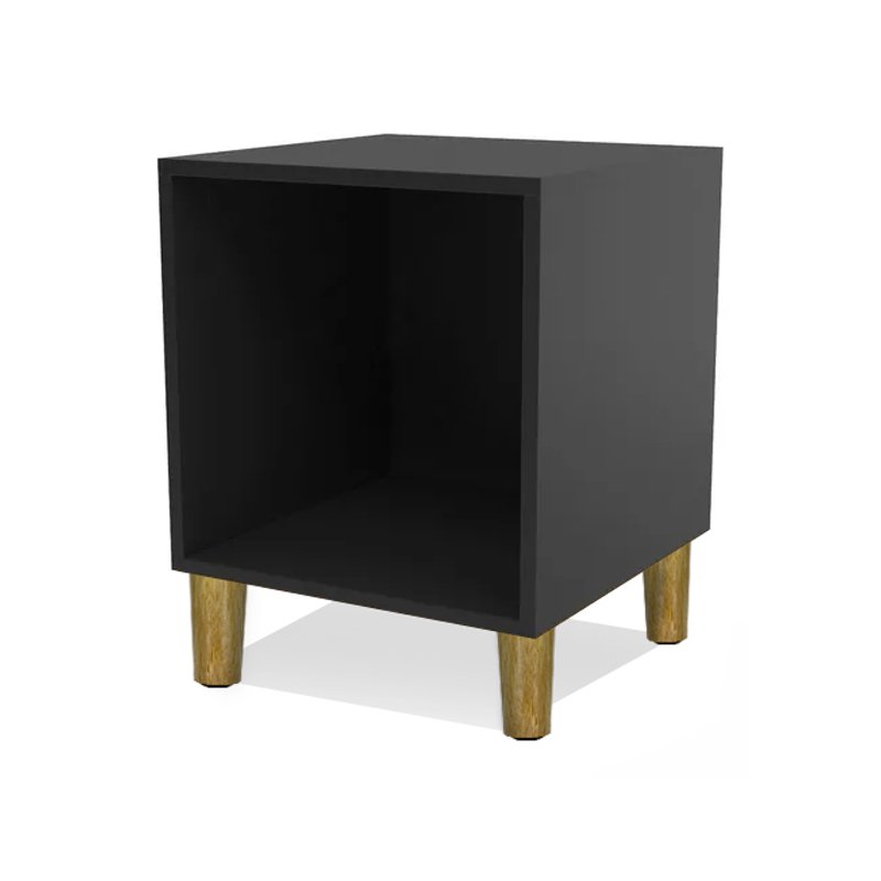 Móvel Nicho Cubo Porta Vinil Lp Disco - Organizador 55cm:preto - 6