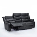 Ver imagem 5 de Poltrona Reclinável Sala de Cinema 3 Lugares Hollywood Manual Massagem Aquecimento Porta Copos Pu G9