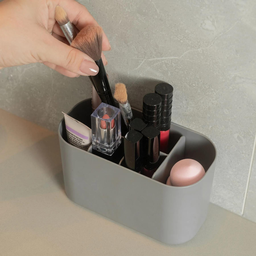 Organizador com Divisórias Multiuso Maquiagens Bold Bege - 4