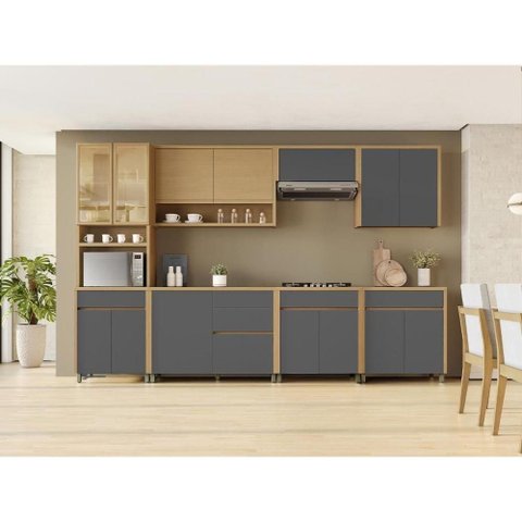 Cozinha Completa Nesher 7 Peças Condessa CZ437 Carv/Titânio