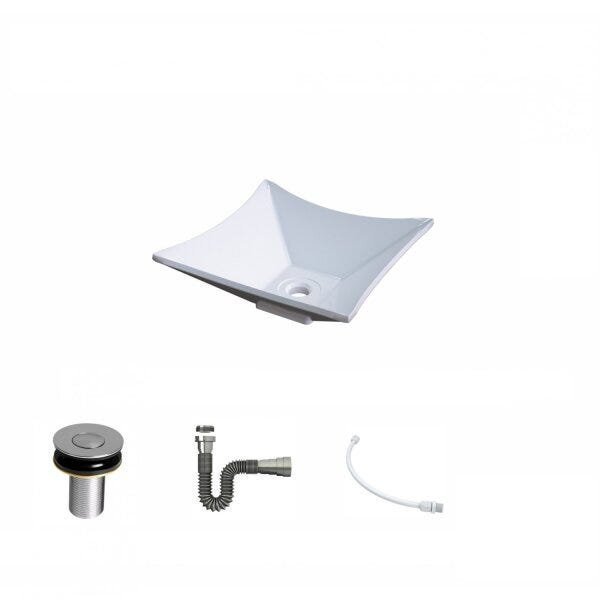 Kit Cuba L30 com Válvula Click 1"B + Sifão Cromado e Flexível - 2