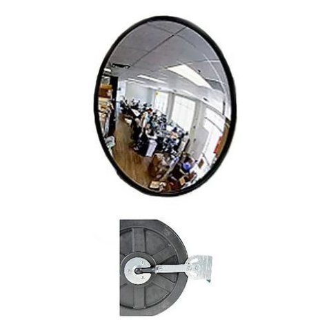 Espelho Convexo 45cm para Estacionamento Garagem Portaria:preto