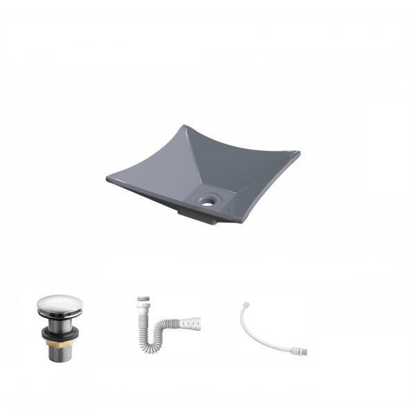 Kit Cuba L30 com Válvula Click 1"G + Sifão PVC e Flexível - 2