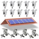 Ver imagem 1 de Kit Fixador Grampo Final e Intermediário Linha C para 06 Placas Painel Solar Alumínio e Inox | Perfi