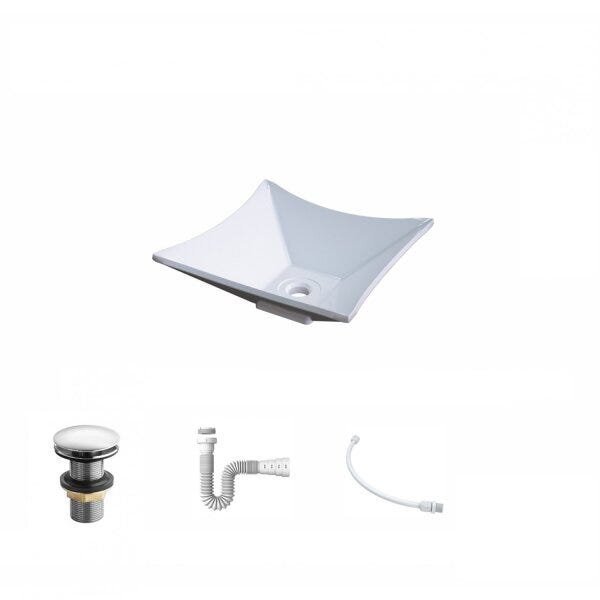 Kit Cuba L30 com Válvula Click 1"G + Sifão PVC e Flexível - 2