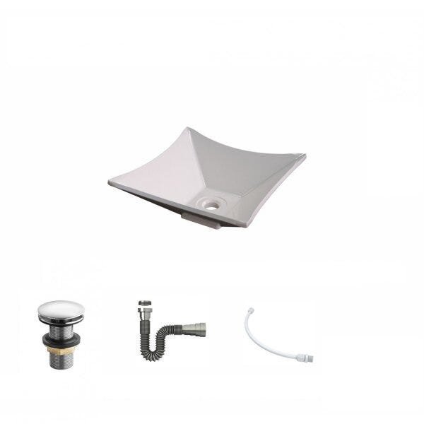 Kit Cuba L30 com Válvula Click 1"G + Sifão Cromado e Flexível - 2