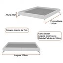 Ver imagem 6 de Cama Japonesa com Cabeceira Almeriaharu Queen Bouclé Off White - Sallar Home