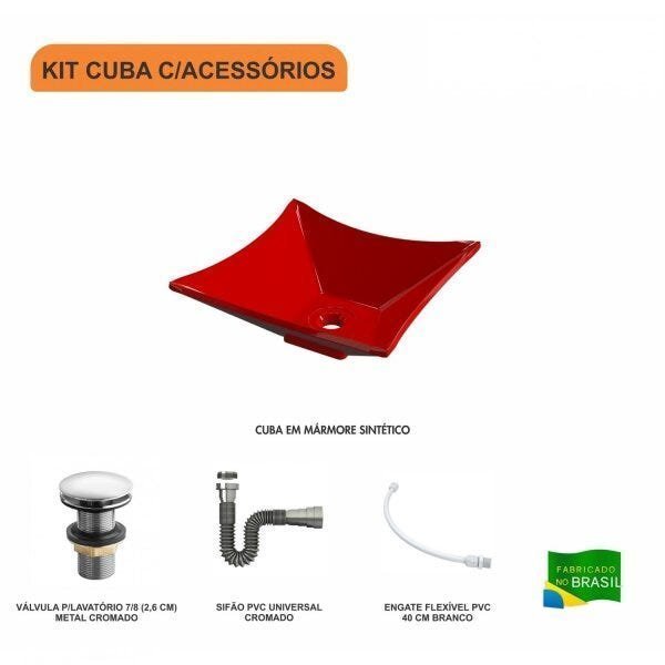 Kit Cuba L30 com Válvula Click 1"G + Sifão Cromado e Flexível - 3
