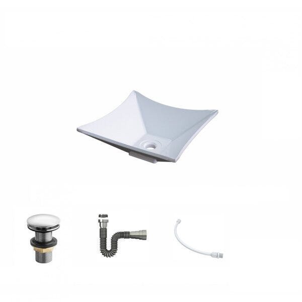 Kit Cuba L30 com Válvula Click 1"G + Sifão Cromado e Flexível - 2