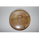 Ver imagem 3 de Prato de Bolo com Tampa de Bambu 28x28x9,5cm - Jolitex