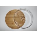 Ver imagem 5 de Prato de Bolo com Tampa de Bambu 28x28x9,5cm - Jolitex