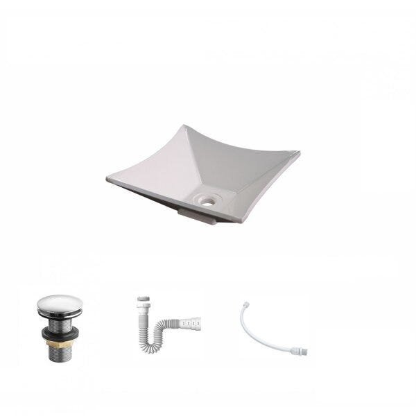 Kit Cuba L30 com Válvula Click 1 1/2'' + Sifão Pvc e Flexível Compace - 2