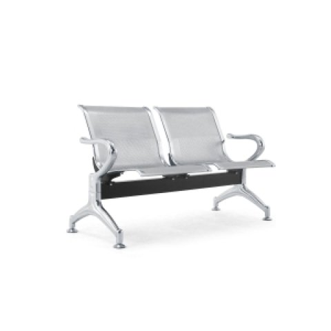 Longarina 02 Lugares Tipo Aeroporto Cromada para Recepção