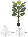 Ver imagem 2 de Planta Artificial Arvore Jiboia Real Toque C/pote X18 Verde 1,4m