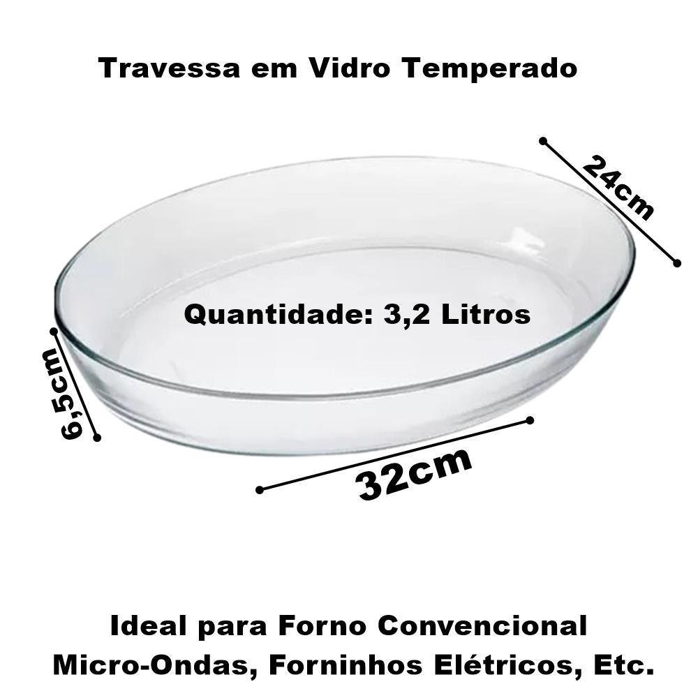 Travessa De Vidro Temperado Para Fornos Convencionais | MadeiraMadeira