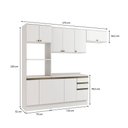 Ver imagem 3 de Armário de Cozinha Completa 100% Mdf 270cm Branco Celeste Kappesberg