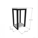 Ver imagem 2 de Mesa Lateral Preta Aparador de Sofa Sala Mesa Lateral Cama