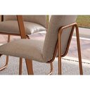 Ver imagem 4 de Conjunto: Mesa Sala Jantar Stellar 1598 Aço C/ Tampo Madeirado 120x80cm e 4 Cadeiras Soft Rose/