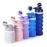 Kit 11 Garrafa Retrátil de Silicone Bpa Free 550ml - 8