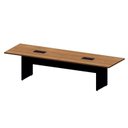 Ver imagem 2 de Mesa de Reunião Bipartida 300x90cm em MDF Corporate Freijó e Preto