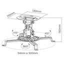Ver imagem 5 de Suporte para Projetor de Teto Modelo Pro100 Elg Branco