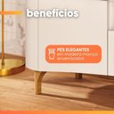 Ver mais imagens de Rack Bancada com Painel para TV até 80 Polegadas 2m Delta Off White - Madeirado