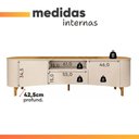 Ver imagem 4 de Rack Bancada com Painel para TV até 80 Polegadas 2m Delta Off White - Madeirado